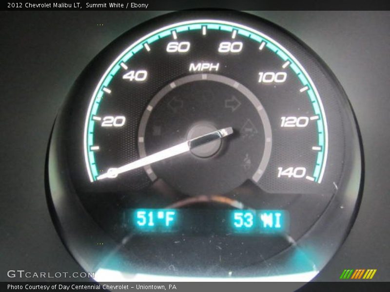 Summit White / Ebony 2012 Chevrolet Malibu LT
