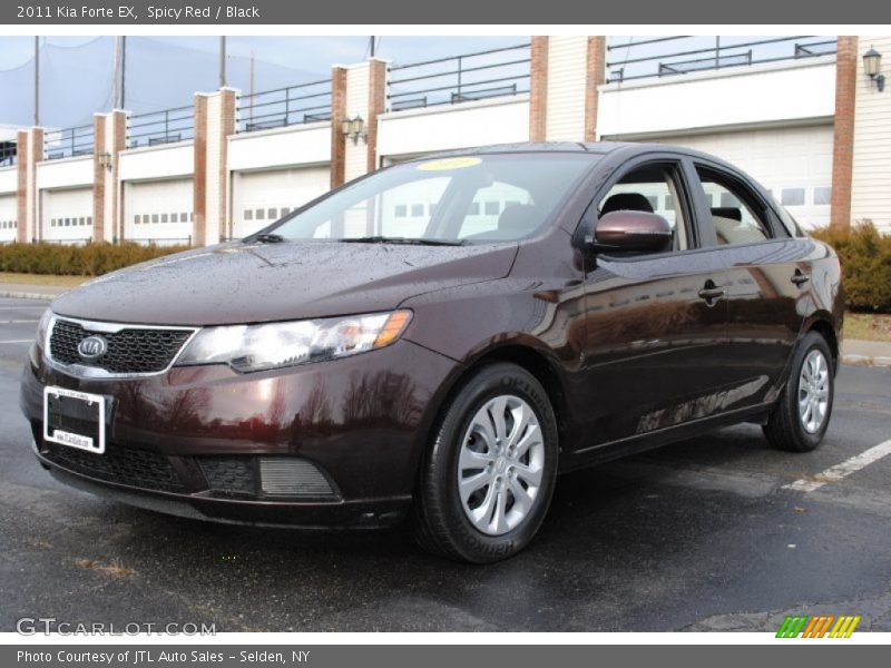 Spicy Red / Black 2011 Kia Forte EX