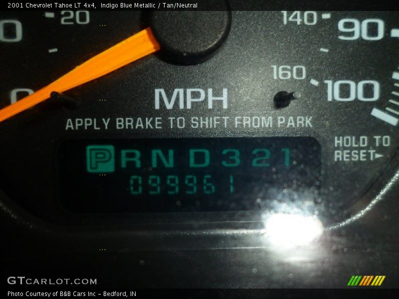 Indigo Blue Metallic / Tan/Neutral 2001 Chevrolet Tahoe LT 4x4