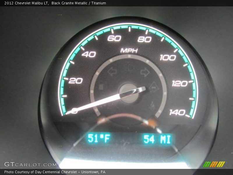 Black Granite Metallic / Titanium 2012 Chevrolet Malibu LT