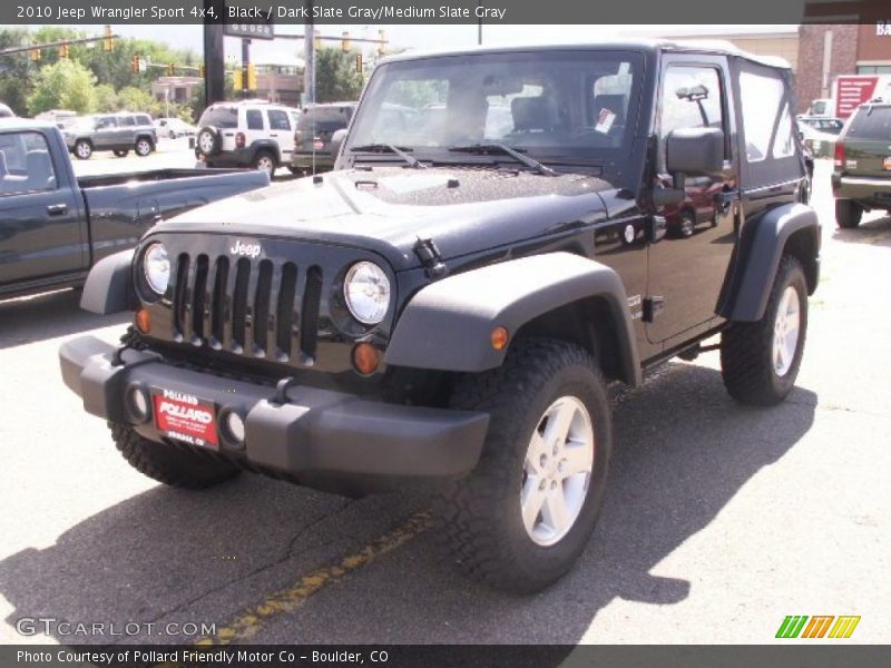 Black / Dark Slate Gray/Medium Slate Gray 2010 Jeep Wrangler Sport 4x4