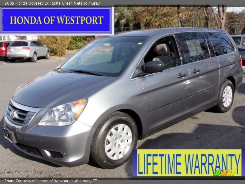 Slate Green Metallic / Gray 2009 Honda Odyssey LX