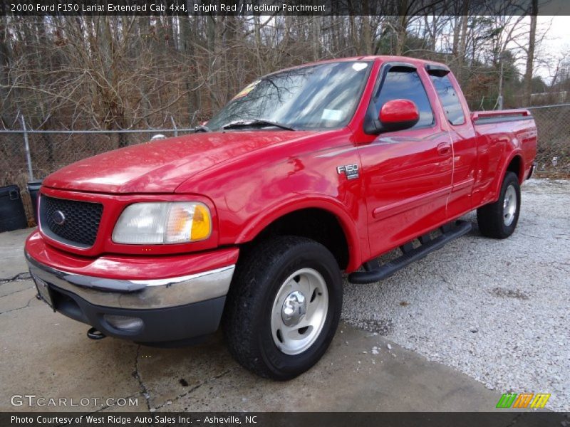 Bright Red / Medium Parchment 2000 Ford F150 Lariat Extended Cab 4x4