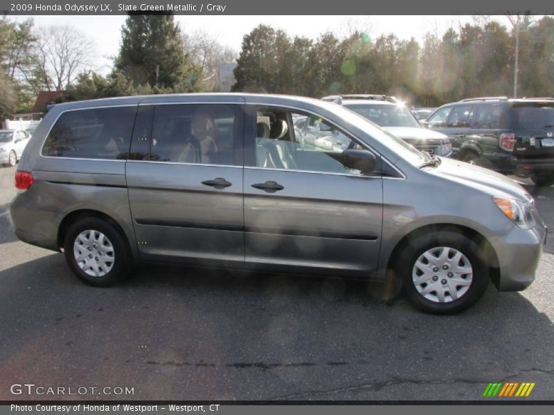 Slate Green Metallic / Gray 2009 Honda Odyssey LX