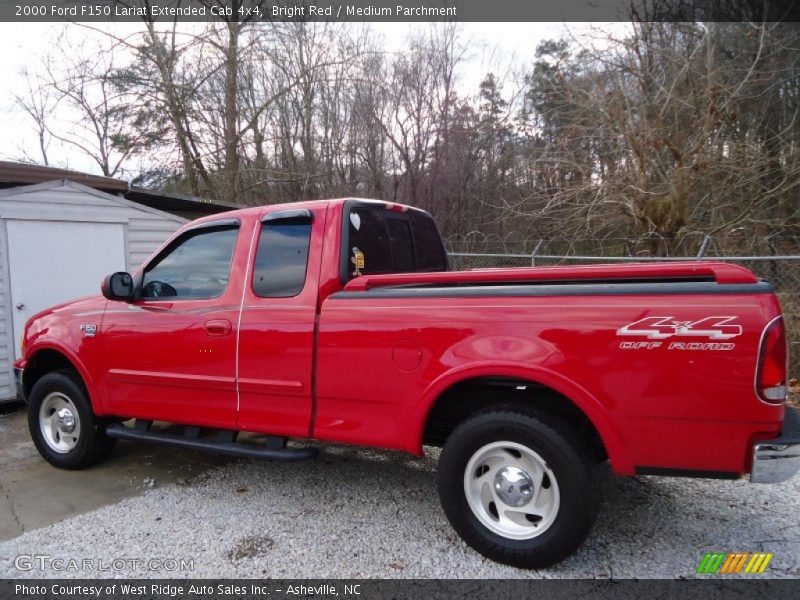 Bright Red / Medium Parchment 2000 Ford F150 Lariat Extended Cab 4x4