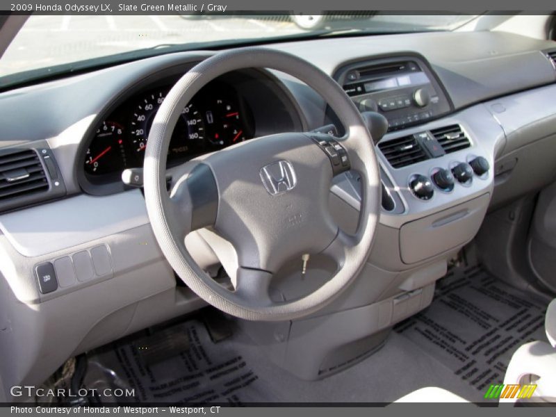Slate Green Metallic / Gray 2009 Honda Odyssey LX