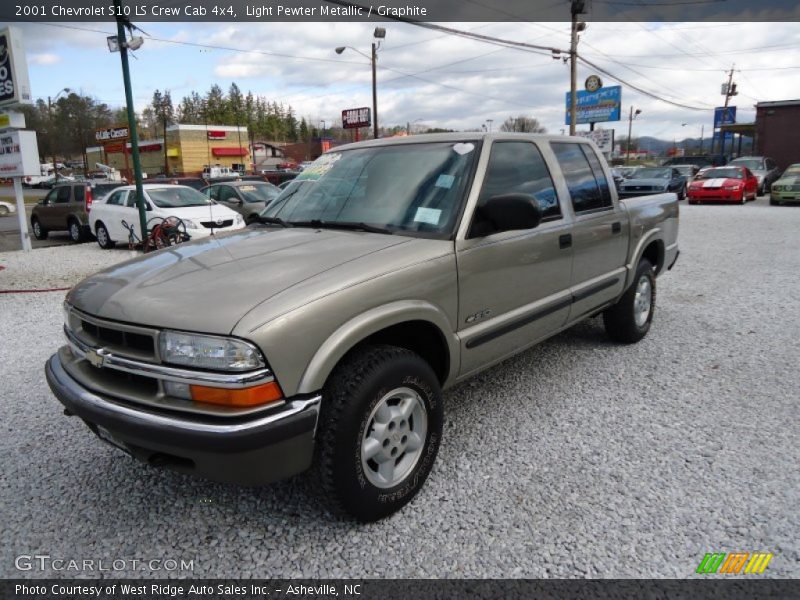 Light Pewter Metallic / Graphite 2001 Chevrolet S10 LS Crew Cab 4x4
