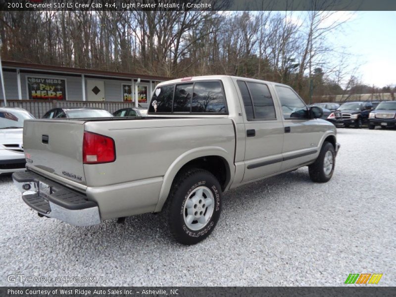Light Pewter Metallic / Graphite 2001 Chevrolet S10 LS Crew Cab 4x4