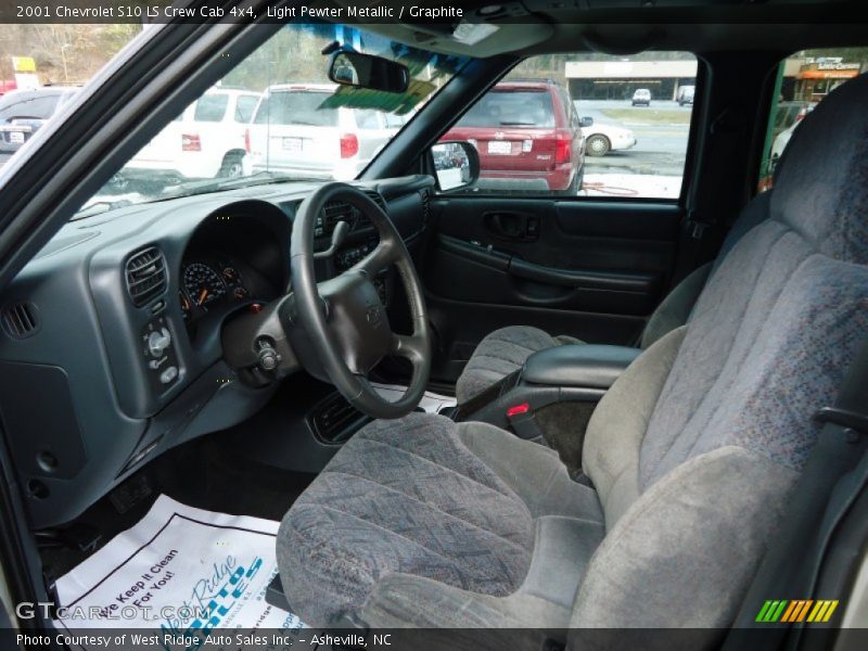 Light Pewter Metallic / Graphite 2001 Chevrolet S10 LS Crew Cab 4x4