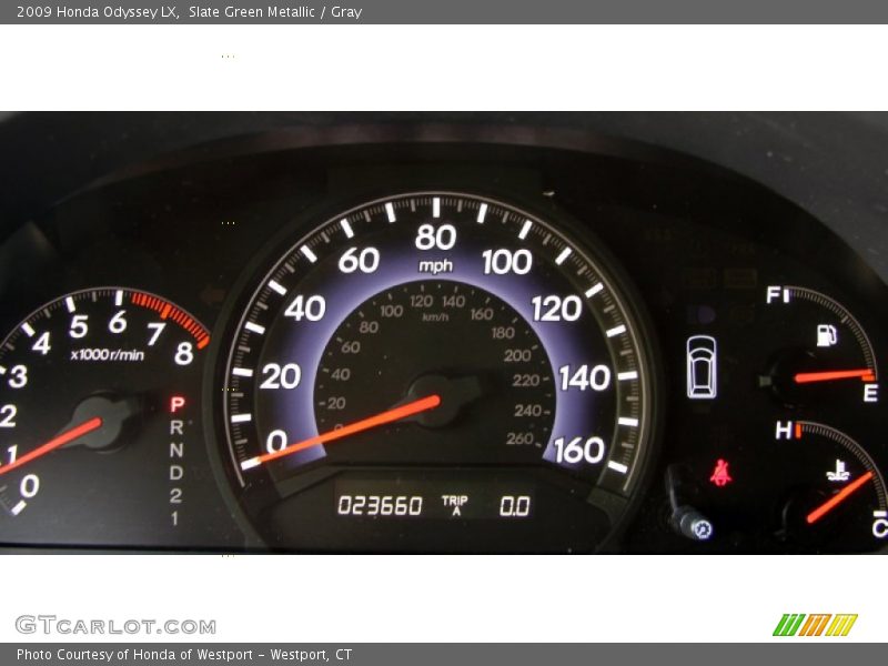 Slate Green Metallic / Gray 2009 Honda Odyssey LX