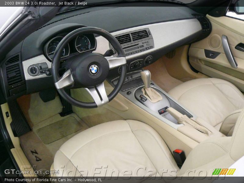 Jet Black / Beige 2003 BMW Z4 3.0i Roadster