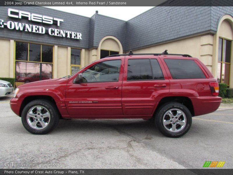 Inferno Red Pearl / Sandstone 2004 Jeep Grand Cherokee Limited 4x4