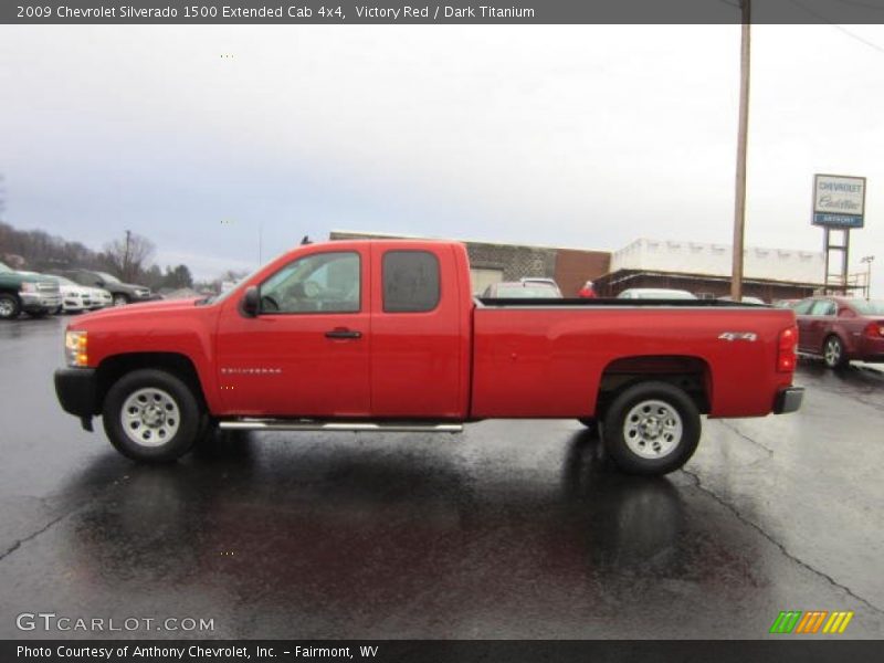 Victory Red / Dark Titanium 2009 Chevrolet Silverado 1500 Extended Cab 4x4