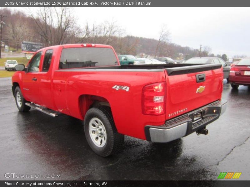 Victory Red / Dark Titanium 2009 Chevrolet Silverado 1500 Extended Cab 4x4