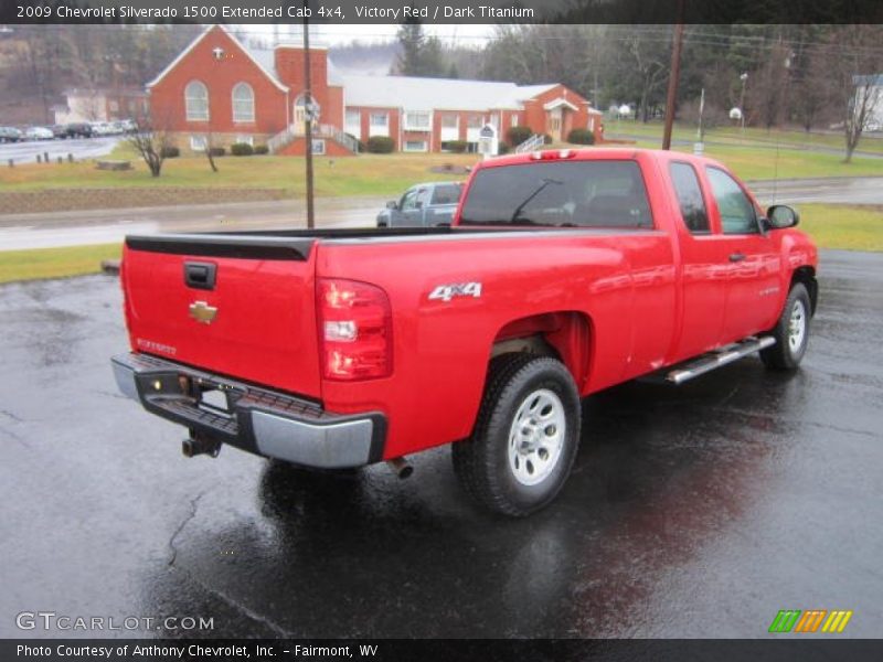 Victory Red / Dark Titanium 2009 Chevrolet Silverado 1500 Extended Cab 4x4