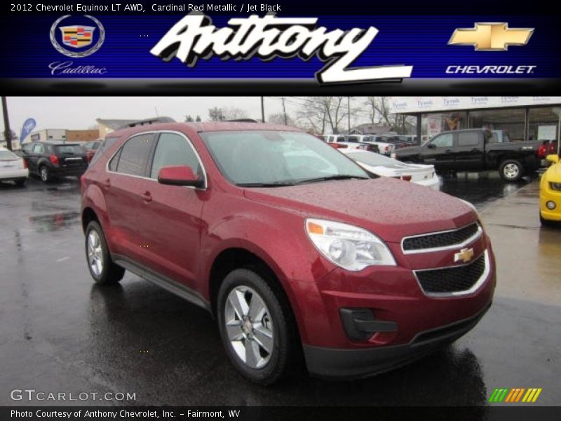 Cardinal Red Metallic / Jet Black 2012 Chevrolet Equinox LT AWD