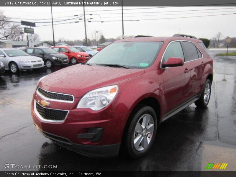 Cardinal Red Metallic / Jet Black 2012 Chevrolet Equinox LT AWD