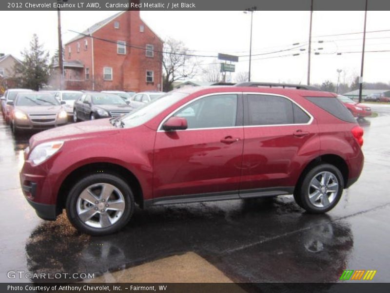 Cardinal Red Metallic / Jet Black 2012 Chevrolet Equinox LT AWD