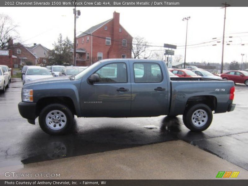 Blue Granite Metallic / Dark Titanium 2012 Chevrolet Silverado 1500 Work Truck Crew Cab 4x4