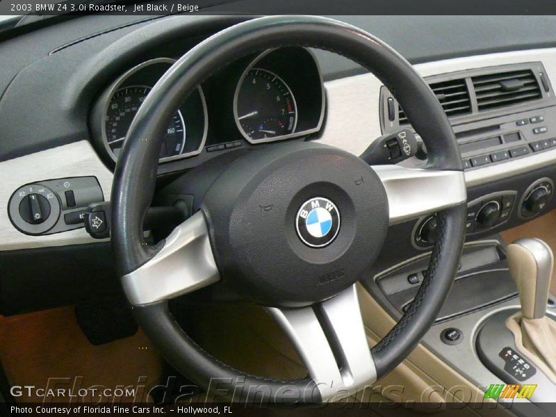 Jet Black / Beige 2003 BMW Z4 3.0i Roadster
