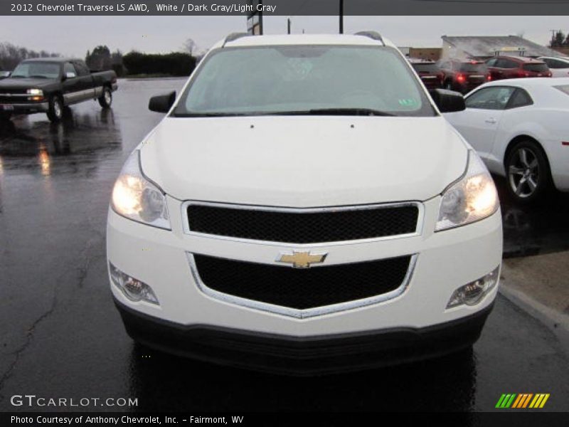 White / Dark Gray/Light Gray 2012 Chevrolet Traverse LS AWD