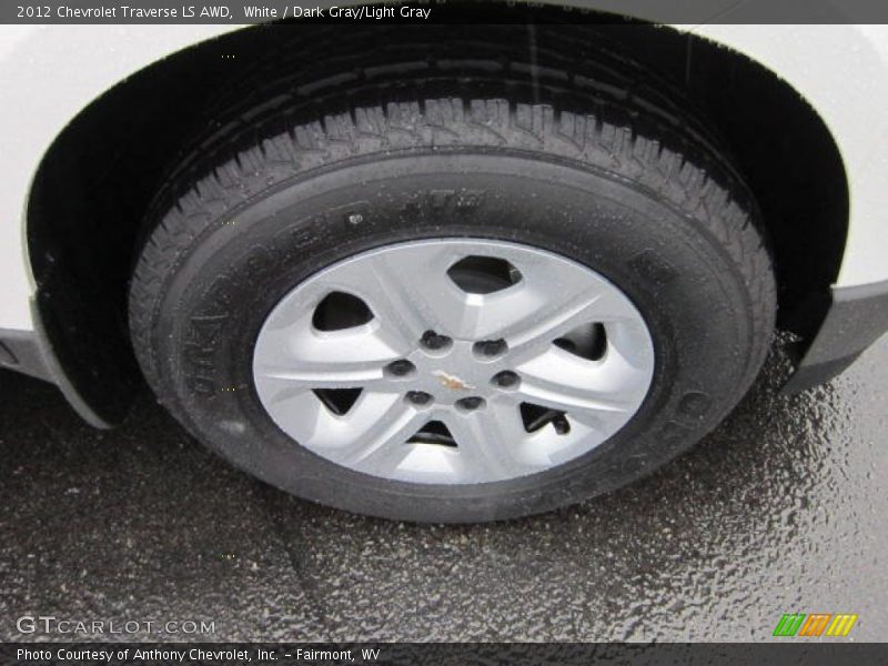 White / Dark Gray/Light Gray 2012 Chevrolet Traverse LS AWD
