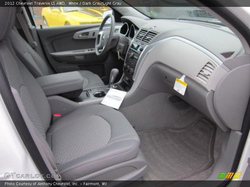 White / Dark Gray/Light Gray 2012 Chevrolet Traverse LS AWD