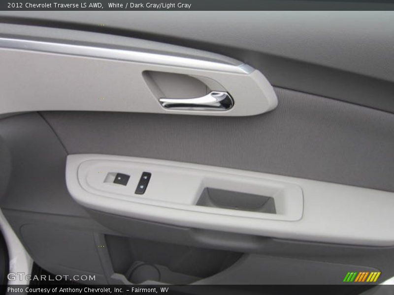 White / Dark Gray/Light Gray 2012 Chevrolet Traverse LS AWD