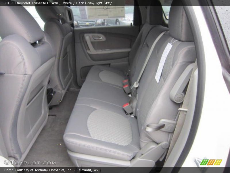 White / Dark Gray/Light Gray 2012 Chevrolet Traverse LS AWD
