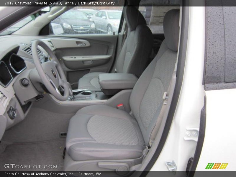 White / Dark Gray/Light Gray 2012 Chevrolet Traverse LS AWD