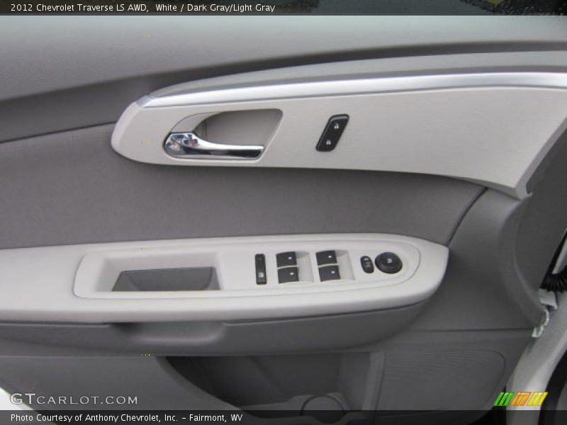 White / Dark Gray/Light Gray 2012 Chevrolet Traverse LS AWD