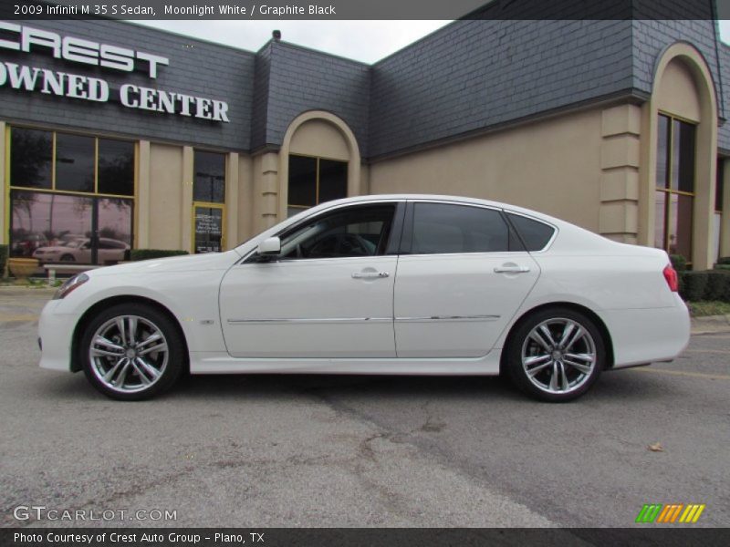 Moonlight White / Graphite Black 2009 Infiniti M 35 S Sedan