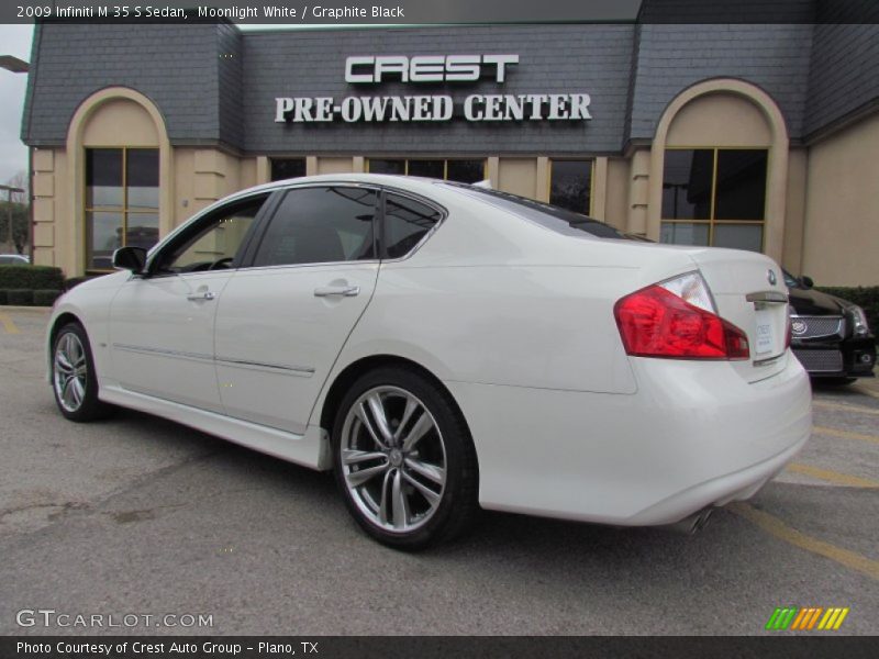 Moonlight White / Graphite Black 2009 Infiniti M 35 S Sedan