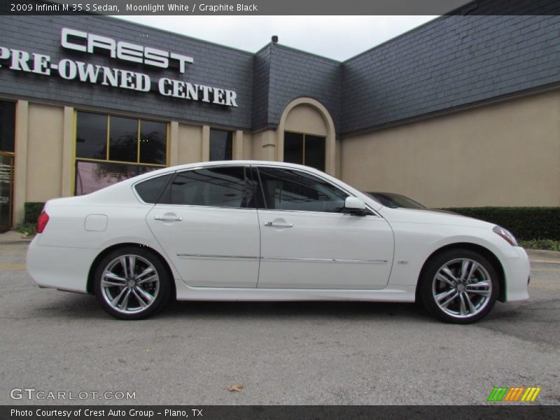 Moonlight White / Graphite Black 2009 Infiniti M 35 S Sedan