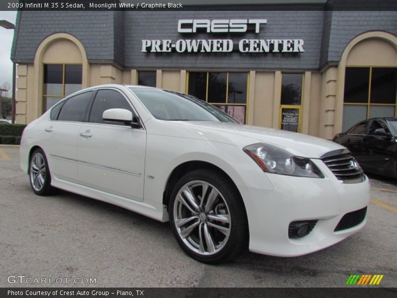 Moonlight White / Graphite Black 2009 Infiniti M 35 S Sedan