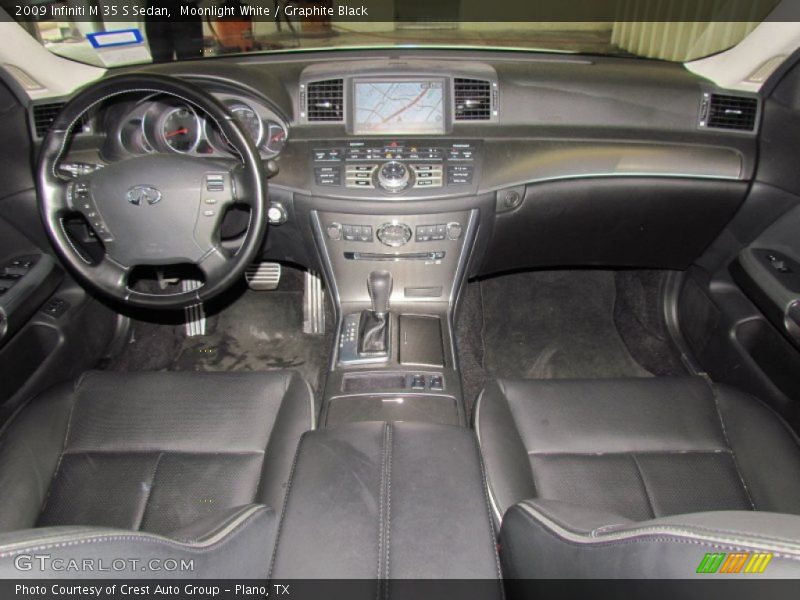 Moonlight White / Graphite Black 2009 Infiniti M 35 S Sedan