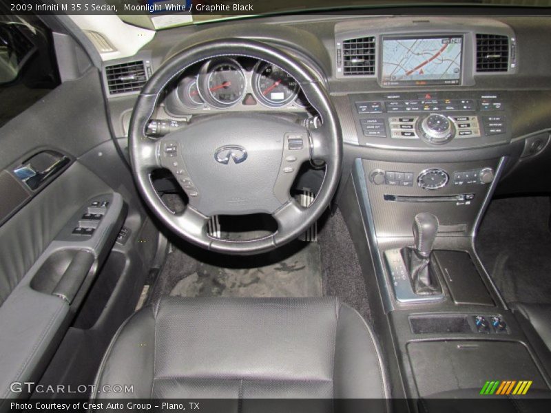 Moonlight White / Graphite Black 2009 Infiniti M 35 S Sedan