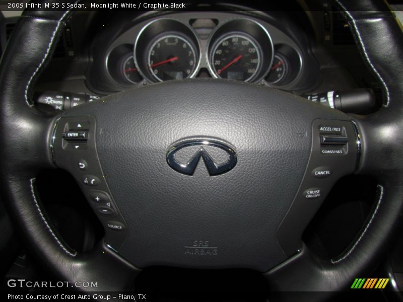Moonlight White / Graphite Black 2009 Infiniti M 35 S Sedan