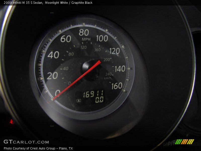 Moonlight White / Graphite Black 2009 Infiniti M 35 S Sedan