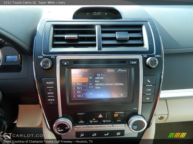 Super White / Ivory 2012 Toyota Camry LE