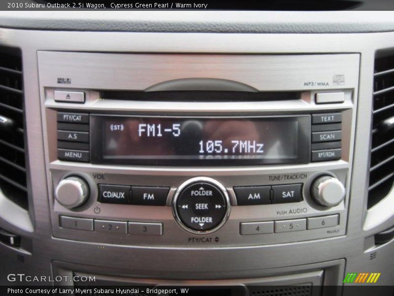 Cypress Green Pearl / Warm Ivory 2010 Subaru Outback 2.5i Wagon