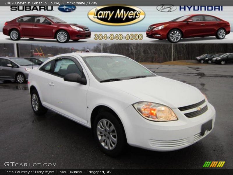 Summit White / Gray 2009 Chevrolet Cobalt LS Coupe