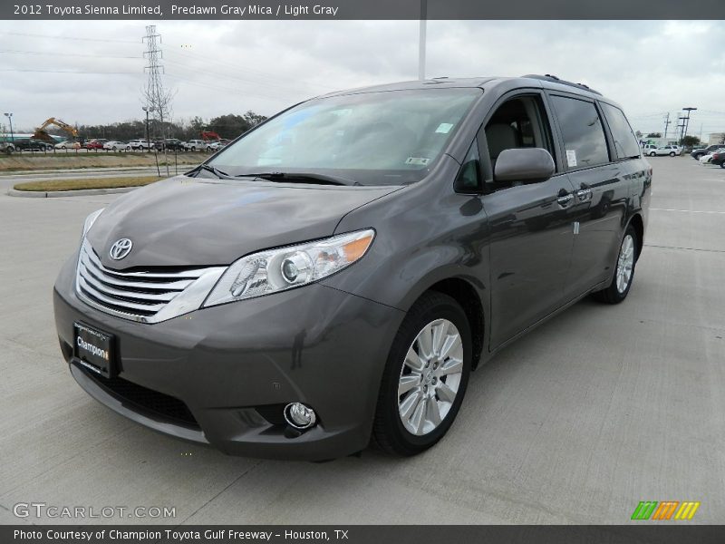Predawn Gray Mica / Light Gray 2012 Toyota Sienna Limited