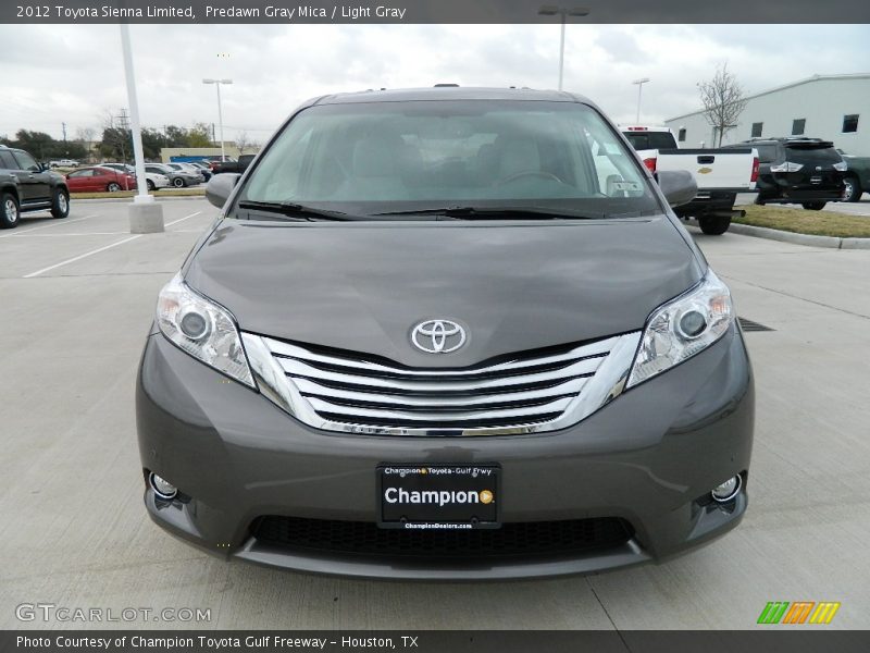 Predawn Gray Mica / Light Gray 2012 Toyota Sienna Limited
