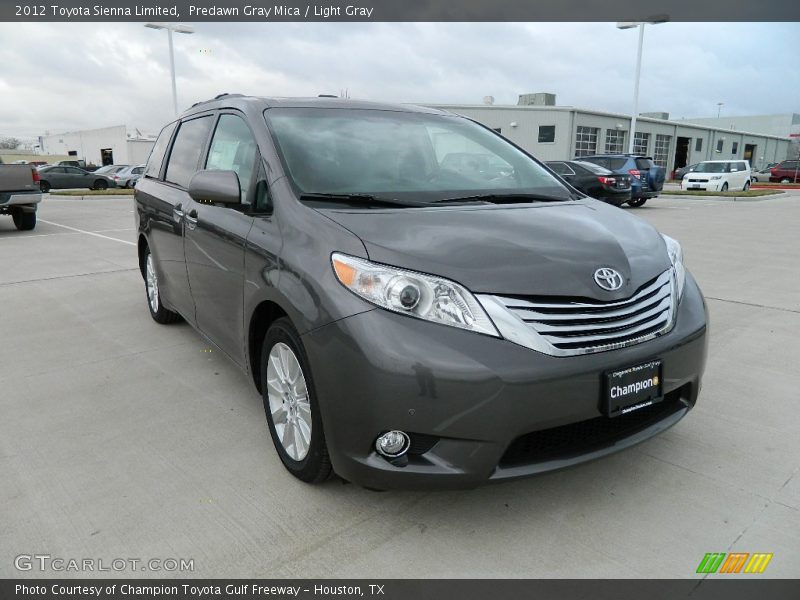 Predawn Gray Mica / Light Gray 2012 Toyota Sienna Limited
