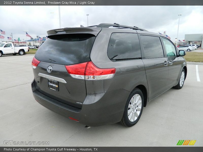 Predawn Gray Mica / Light Gray 2012 Toyota Sienna Limited