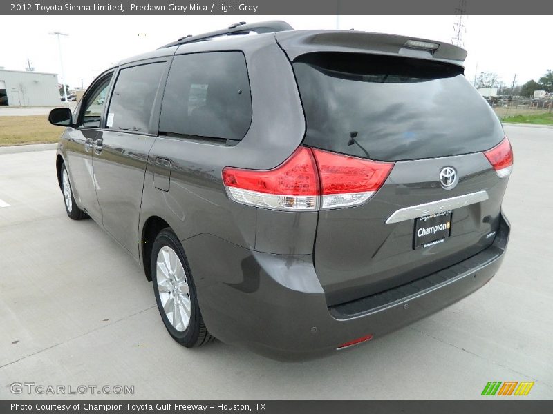 Predawn Gray Mica / Light Gray 2012 Toyota Sienna Limited
