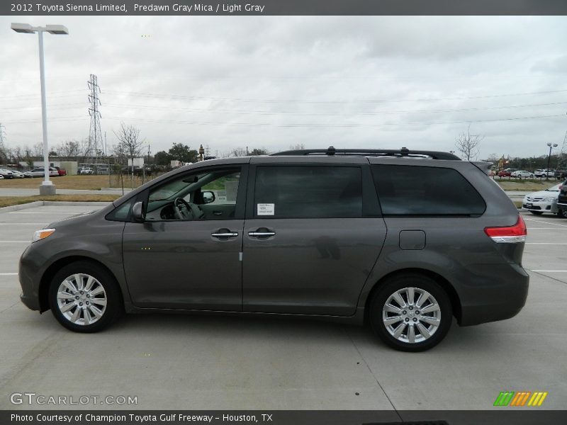 Predawn Gray Mica / Light Gray 2012 Toyota Sienna Limited