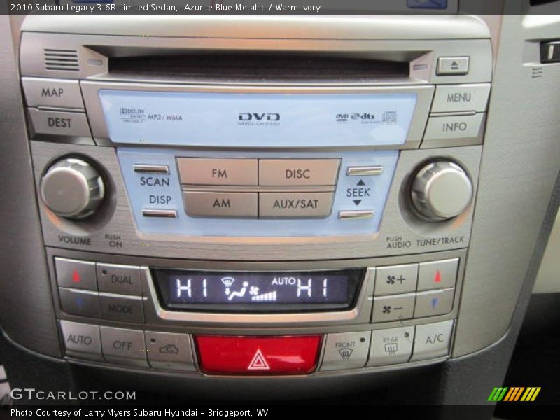 Audio System of 2010 Legacy 3.6R Limited Sedan
