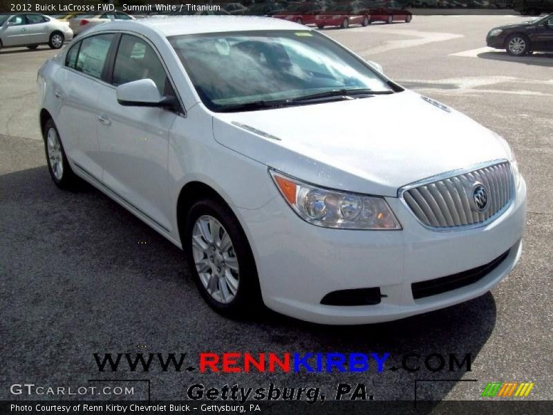 Summit White / Titanium 2012 Buick LaCrosse FWD